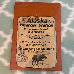 Alaska Weather Station Novelty Wooden Plaque